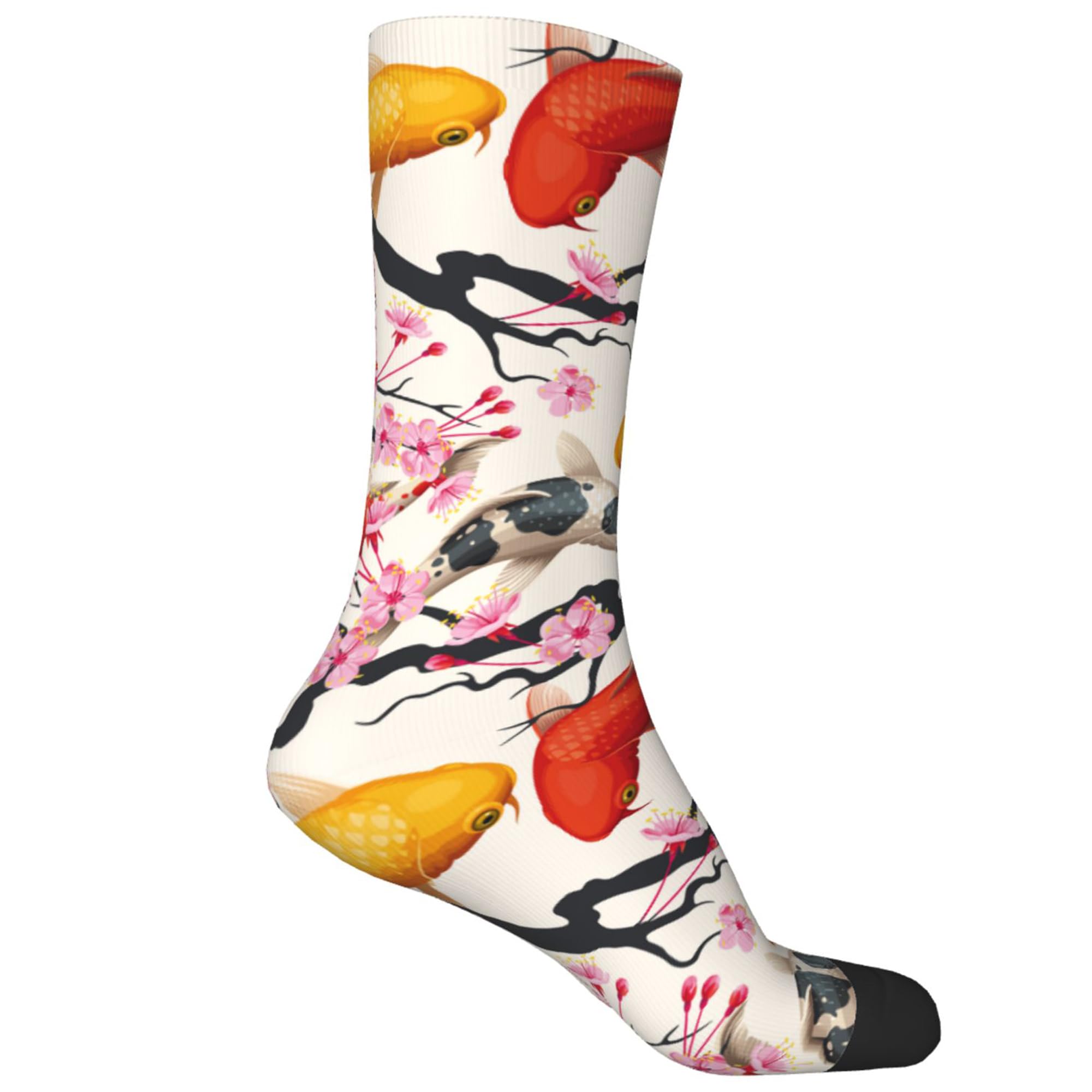 Jopowide Abstract Flowers and Leaves Socks for Men Women, Christmas Stocking Stuffers, Funny Crew Socks Warm Gifts