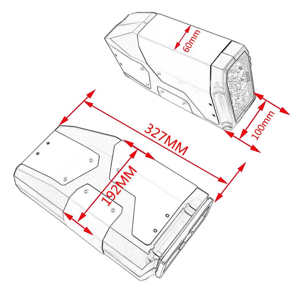 Cassetta portautensili Laterale Sinistra Scatola in Alluminio Adatta per BMW R1250GS R1200GS LC & Adventure 2002 2008 2018