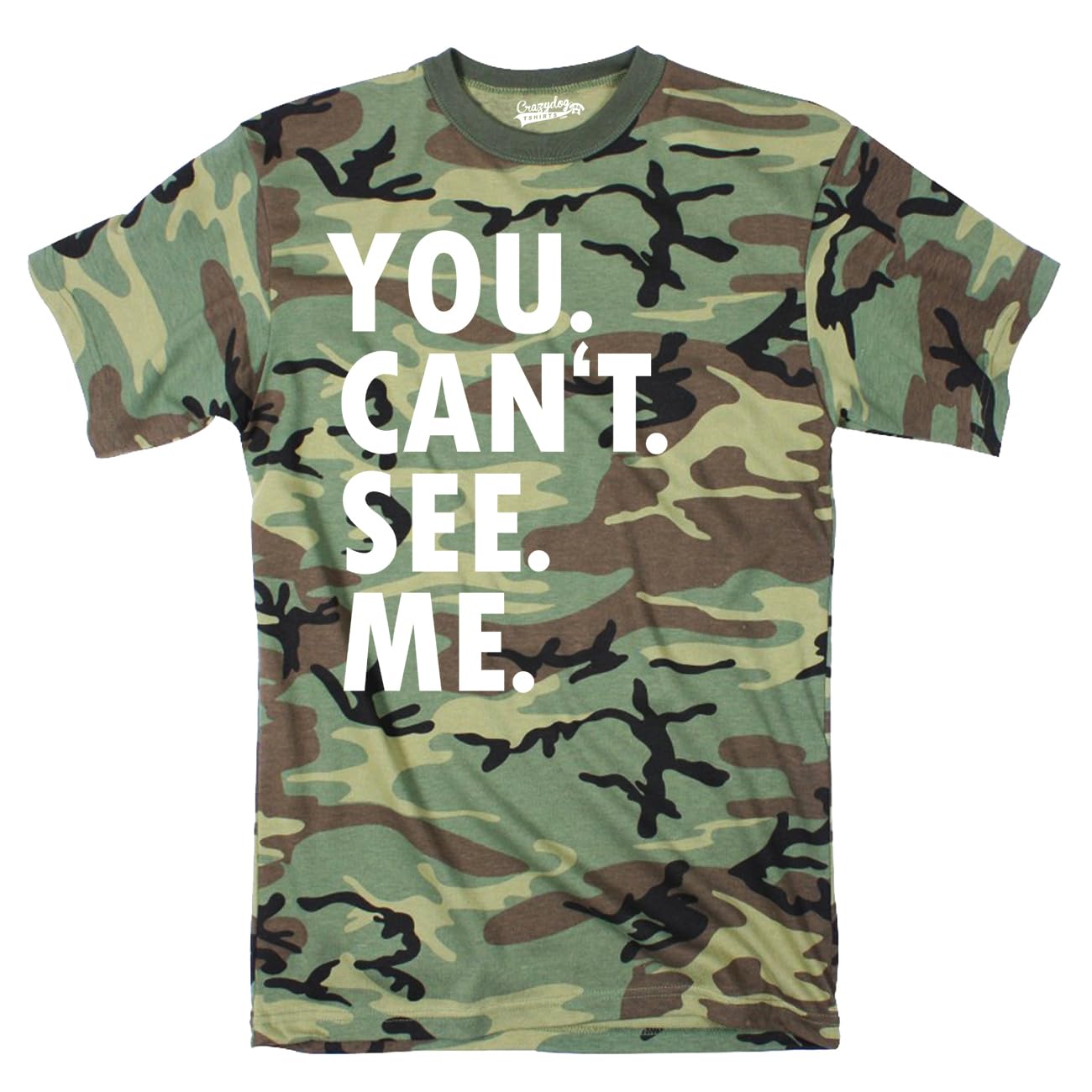 Mens You Cant See Me T Shirt Funny Hunting Camouflage Sarcastic Adult Humor Tee