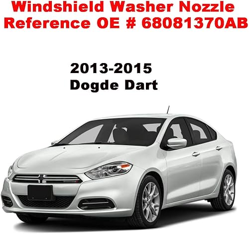 Miniatura 4 de ZHParty - 2 boquillas de limpiaparabrisas delantero 5182327AA, se adapta a Dodge Challenger 2011-2017, Charger, Chrysler 300, 2013-2015 para Dodge