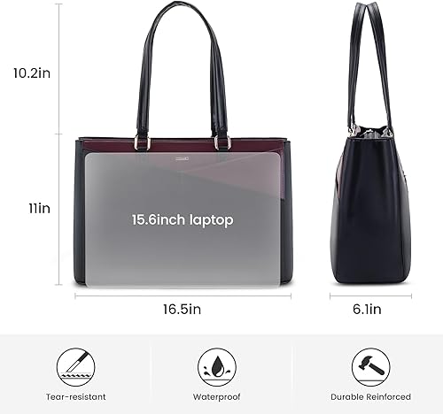 Vista 86 de LOVEVOOK Bolsa para computadora portátil para mujer, 15.6 pulgadas, bolsa de mano para computadora portátil, bolsa de trabajo para profesores, bolsa