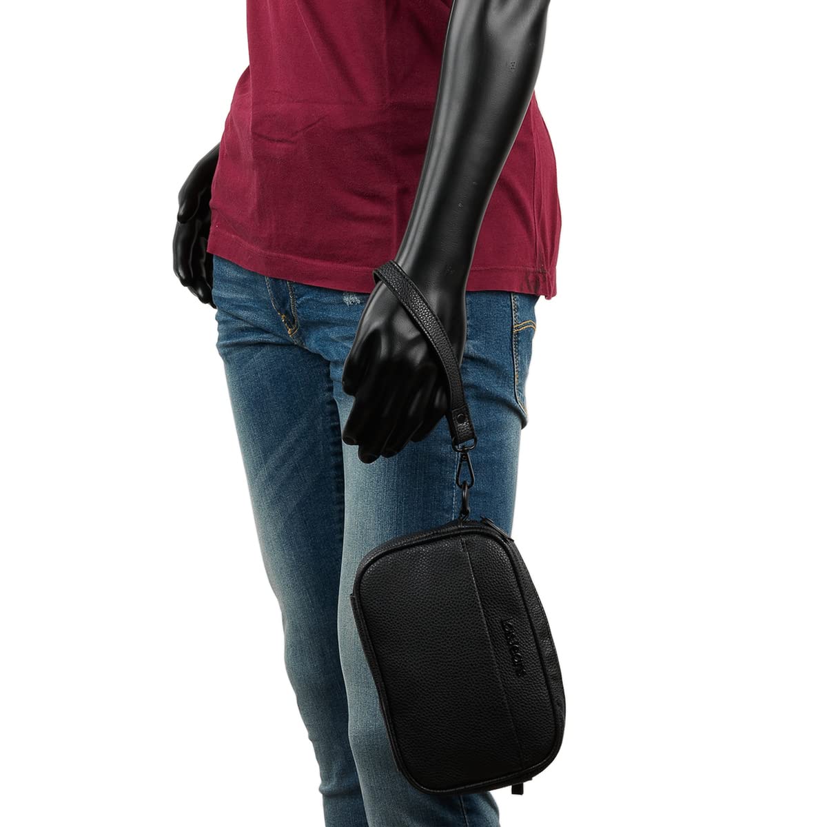 Lois - Bolso De Mano De Hombre Compacto, Bolsa De Mano Hombre De Piel Resistente, Mariconera Hombre Impermeable Para Viajes, Bolso Pequeño Para Hombre Multifuncional Tipo Neceser