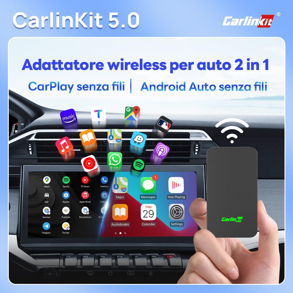Carlinkit 5.0 Wireless Carplay & Wireless Android Auto, CPC200-2Air