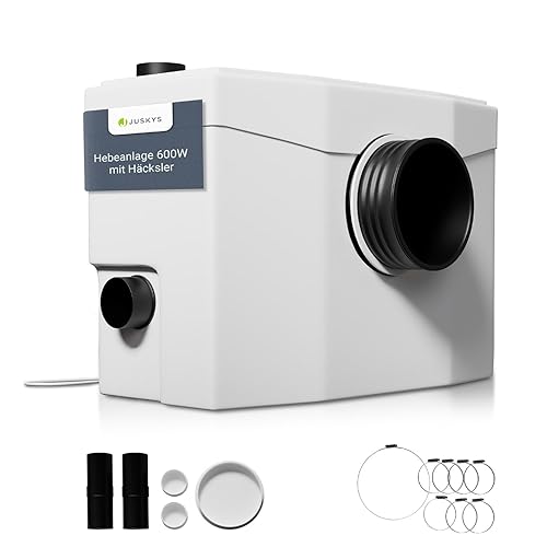 Juskys Hebeanlage 600 W - Schmutzwasserpumpe mit Häcksler, Kleinhebeanlage bis