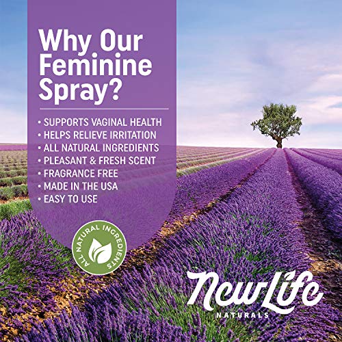 NewLife Naturals Intimate Feminine Spray: All Natural Vaginal Spray w/ Rose Geranium Oil Yoni Oil Yeast Infection Support Feminine Deodorant Spray Women, 2 Ounces - Thumbnail 3