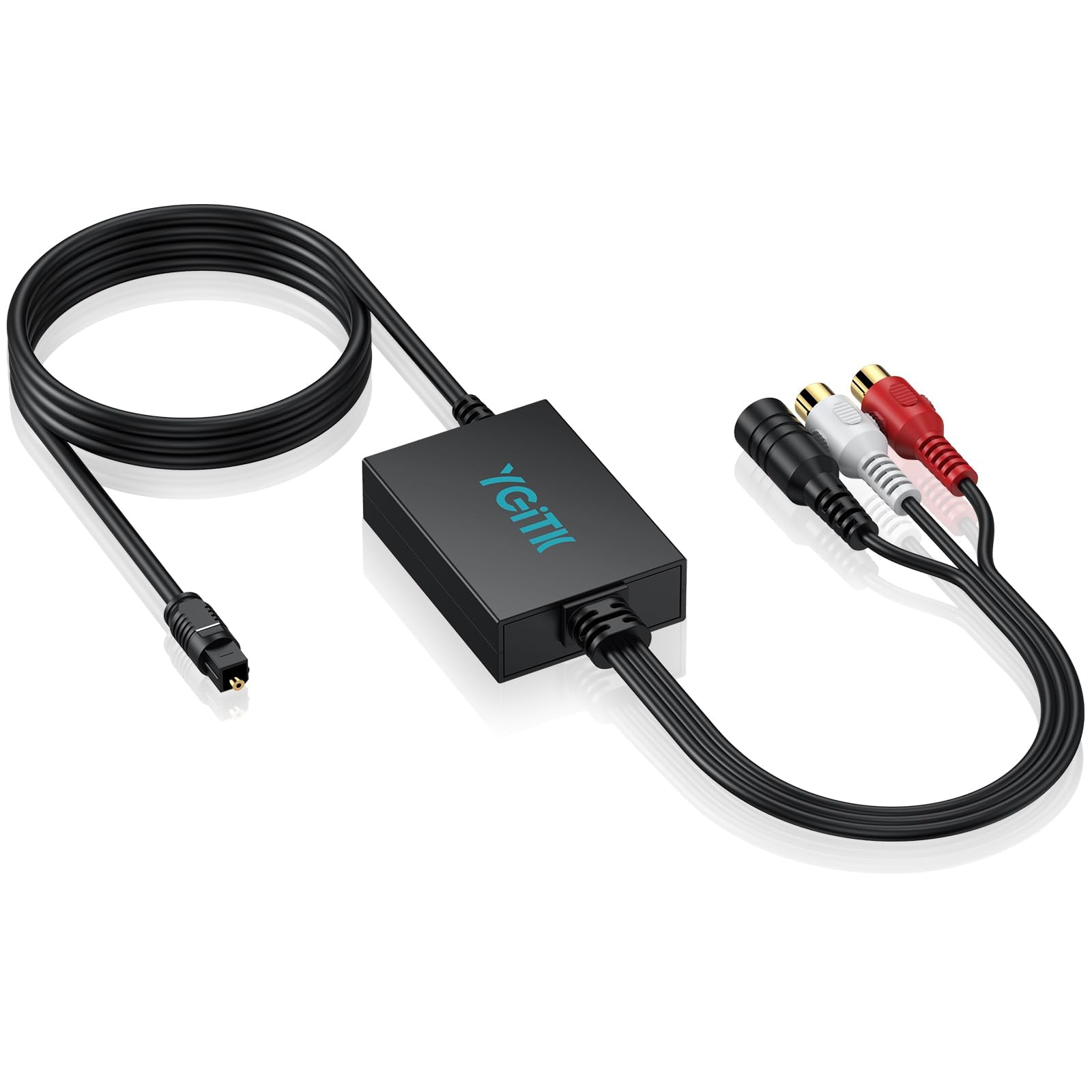 Convertitore Ottico a RCA 3.5mm DAC Audio Digitale 192kHz/24bit Chip Amplificazione per TV Blu-ray