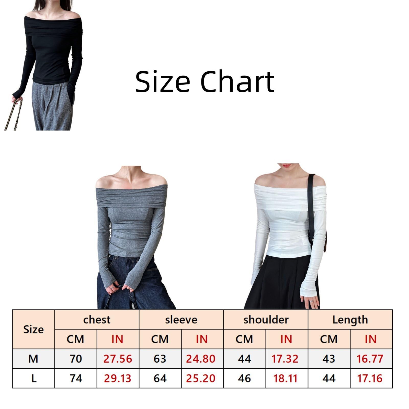 Damskie Seksowne Koszule Z DłUgim RęKawem Z Odkrytymi Ramionami Eleganckie Bluzki Slim Fit Stretch Going Out Tops,Gray,L