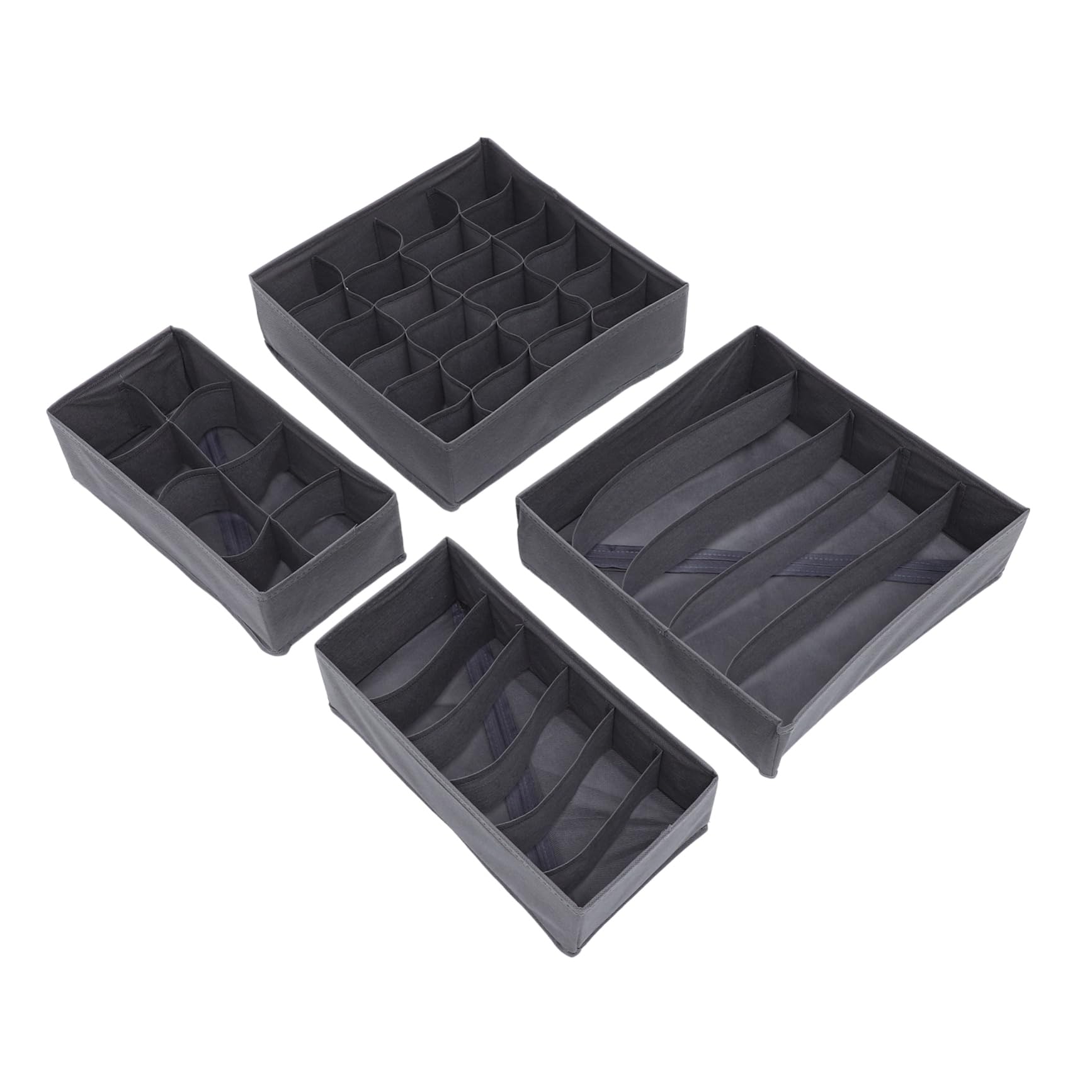 4 Organizador Negro Interior Piezas Cajones Ropa