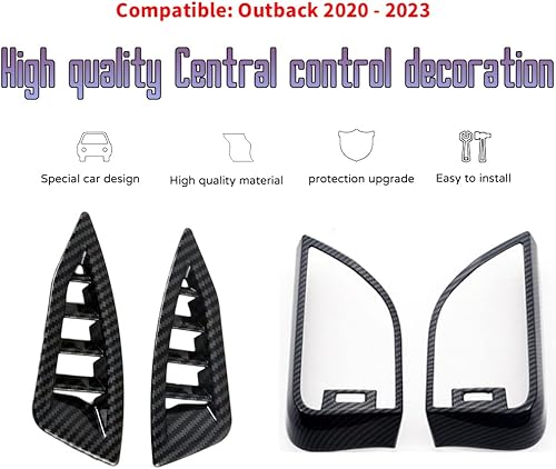Miniatura 3 de Accesorios personalizados 4 piezas para Subaru Outback Legacy 2020 2021 2022 2023 2024 2025 consola central cubierta de salida de aire tablero