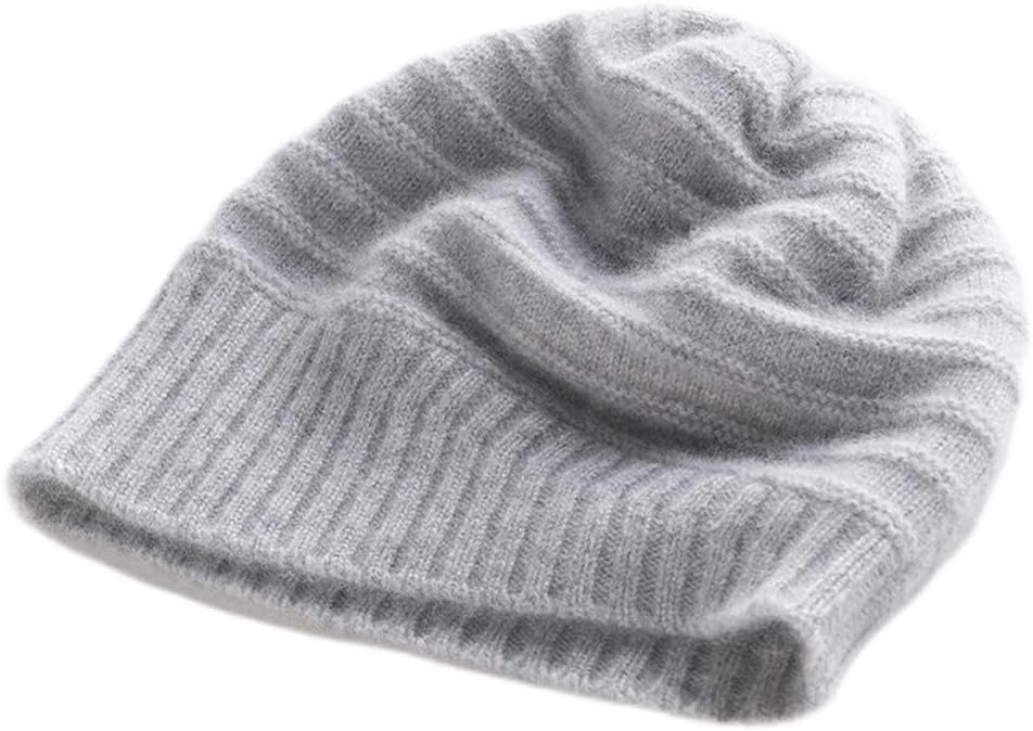Casual Women's Hats Cashmere Wool Knitted Beanies Autumn Winter Thick Beret