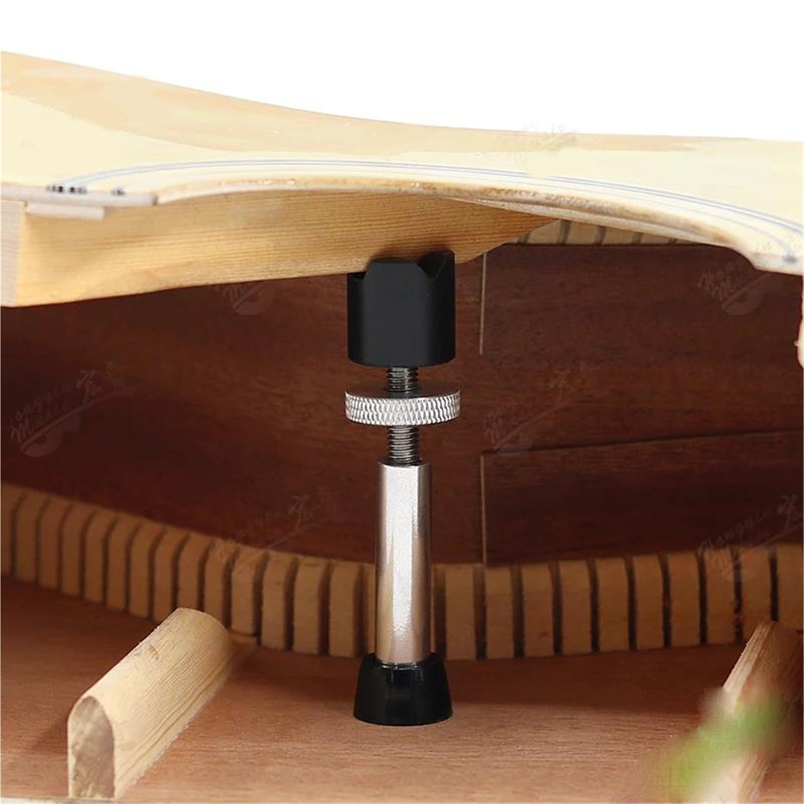 Juego Herramientas Ajuste Guitarra Herramienta De Reparación Guitarra Soporte Para El Cuerpo Tornillos Latón(Aluminum Large)