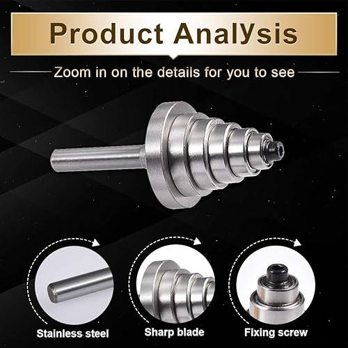 Miniatura 7 de KATUR Juego de brocas para enrutador Rabbet con 6 tamaños intercambiables para múltiples profundidades, incluyendo 1/8 pulgadas, 1/4 pulgadas, 5/16