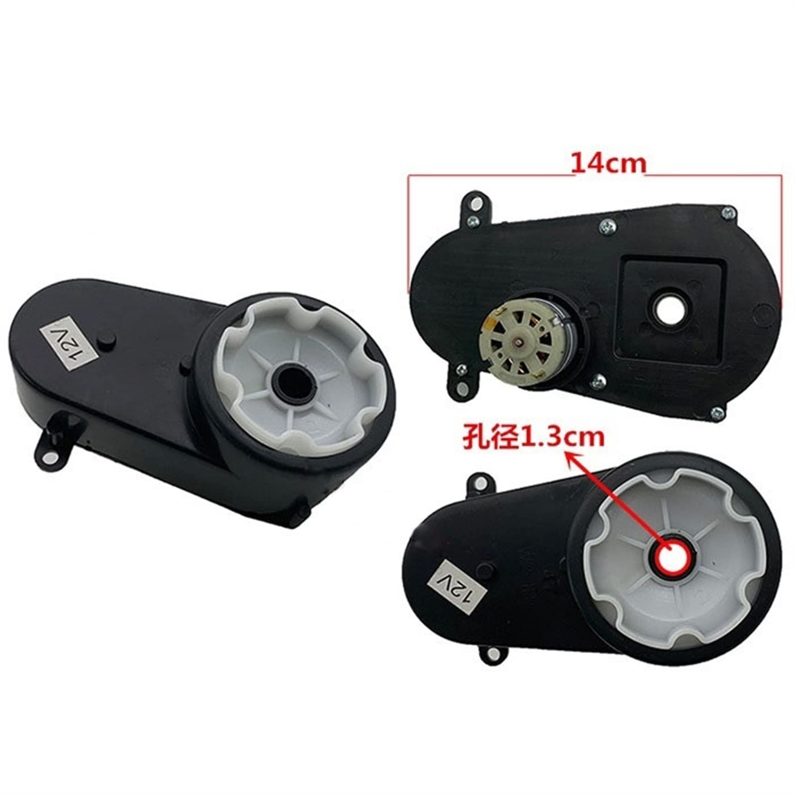ELLANA Electric Replace 1pcs Ride On Toy Car Gearbox Electric Car Steering Motor Gearbox Electric Stroller Gearbox Steering Box RS280 380 390 DC Motor 6V 12V Gearbox Ride (Color : No.3 12V)