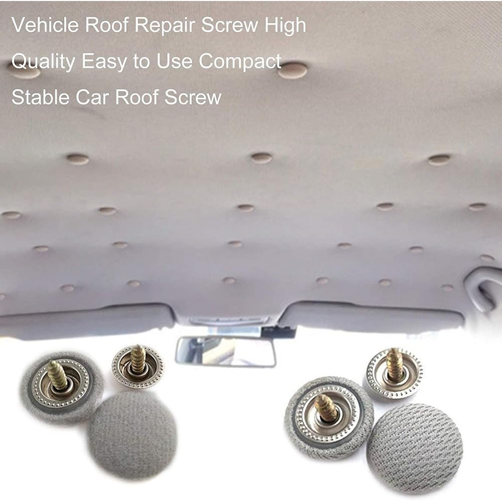 Trade Shop - Kit 20pz Vite per Riparazione Tetto Tettuccio Auto Fermo Perni Automatici Nylon
