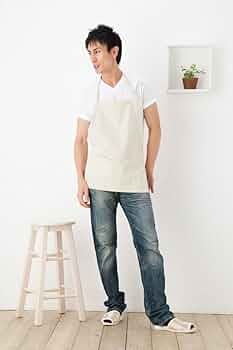 スタンダードカリフォルニア エプロン　生成り　レア Amazon | 【KD0078】ビンテージ風デニムメンズエプロン（生成り