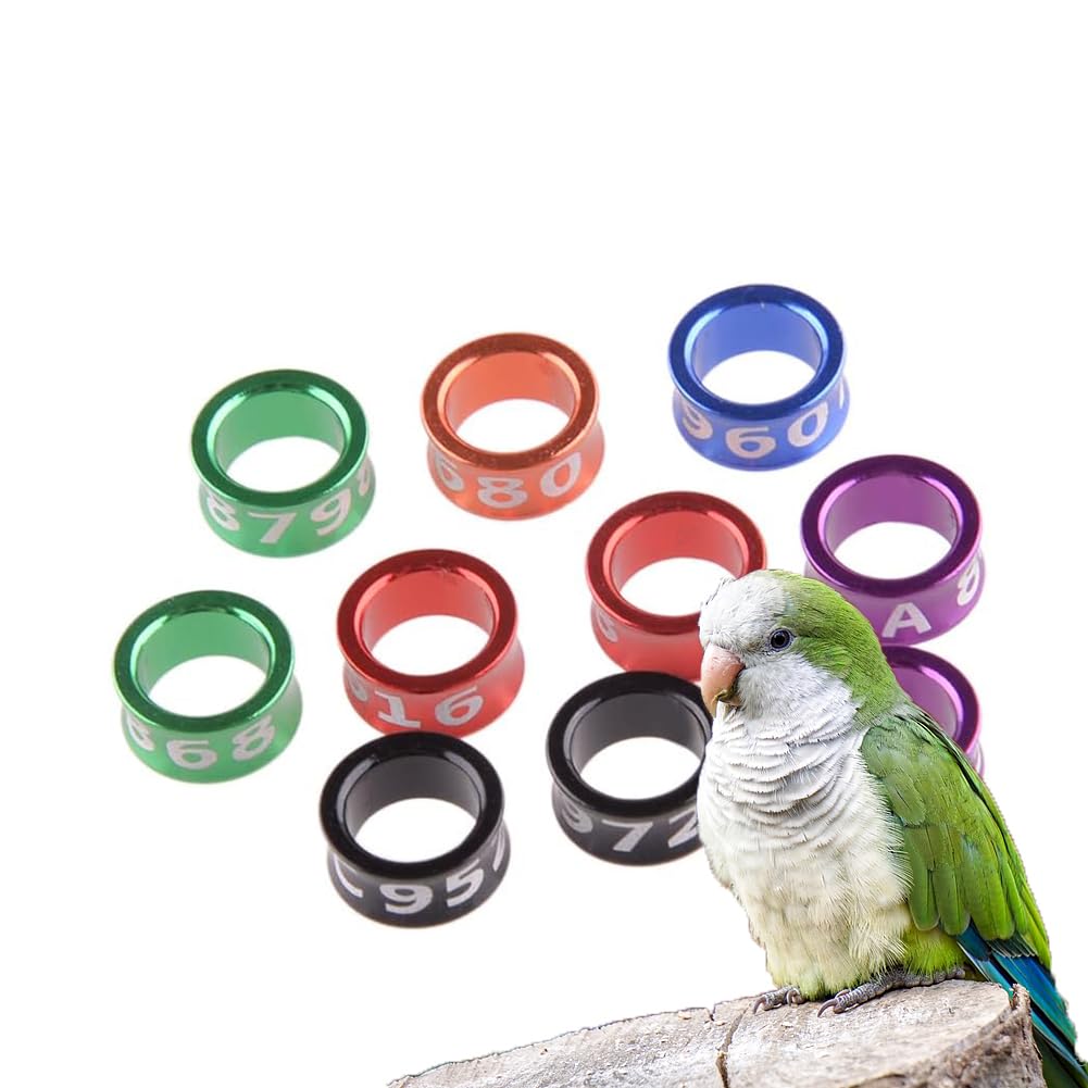 Anillos for Patas de Paloma de Aluminio numerados Bandas duraderas for identificación de Aves(Mixed Colors6.0mm,200pc)