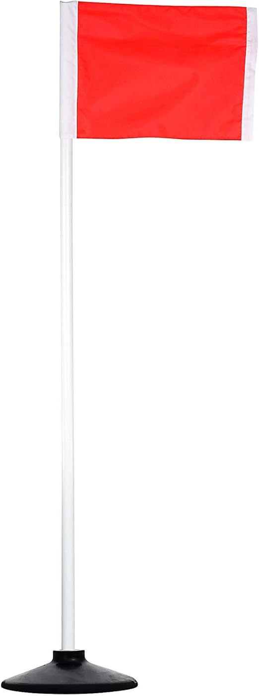 CHAMPRO Sports Corner Flags with Rubber Bases, Rubber Base
