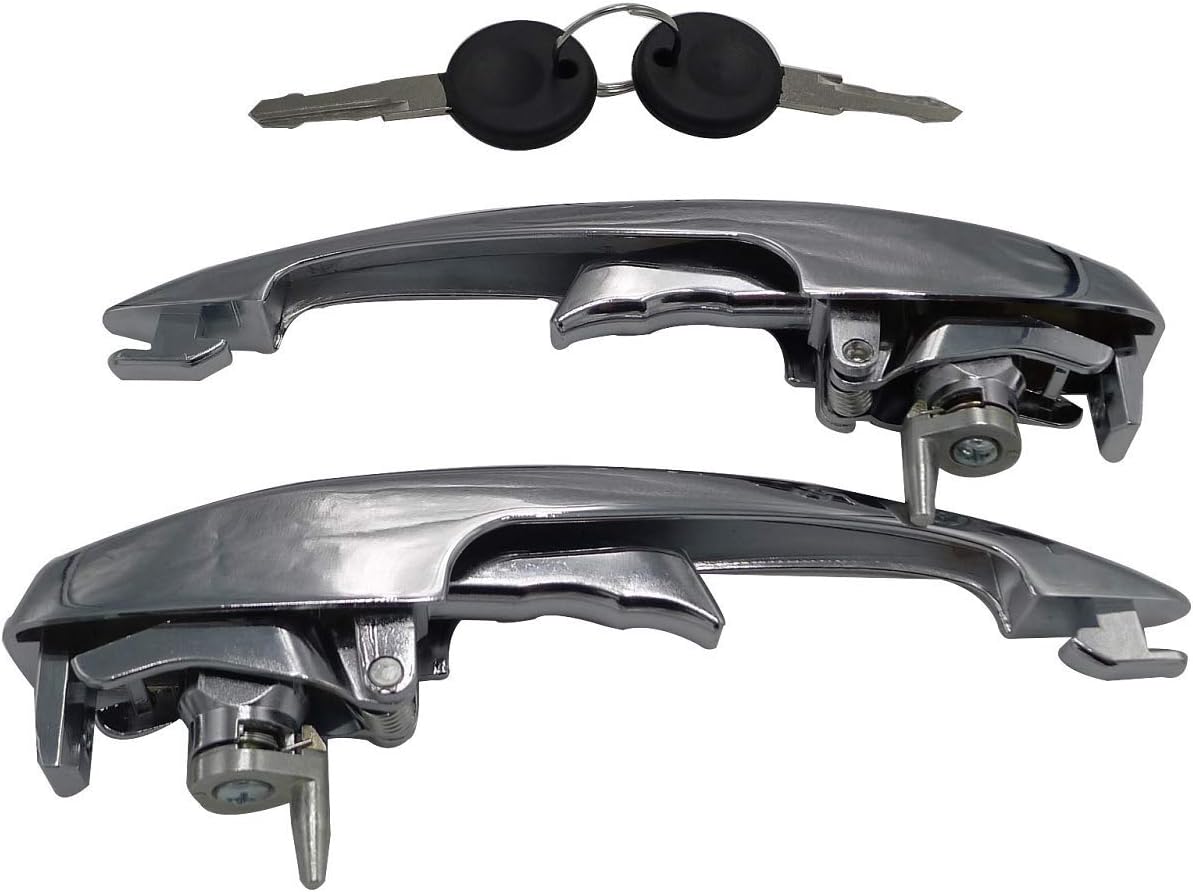 Door Handle Kit Pair Chrome 113898205M for VW Beetle 1968-1977 for VW Super Beetle 1971-1979