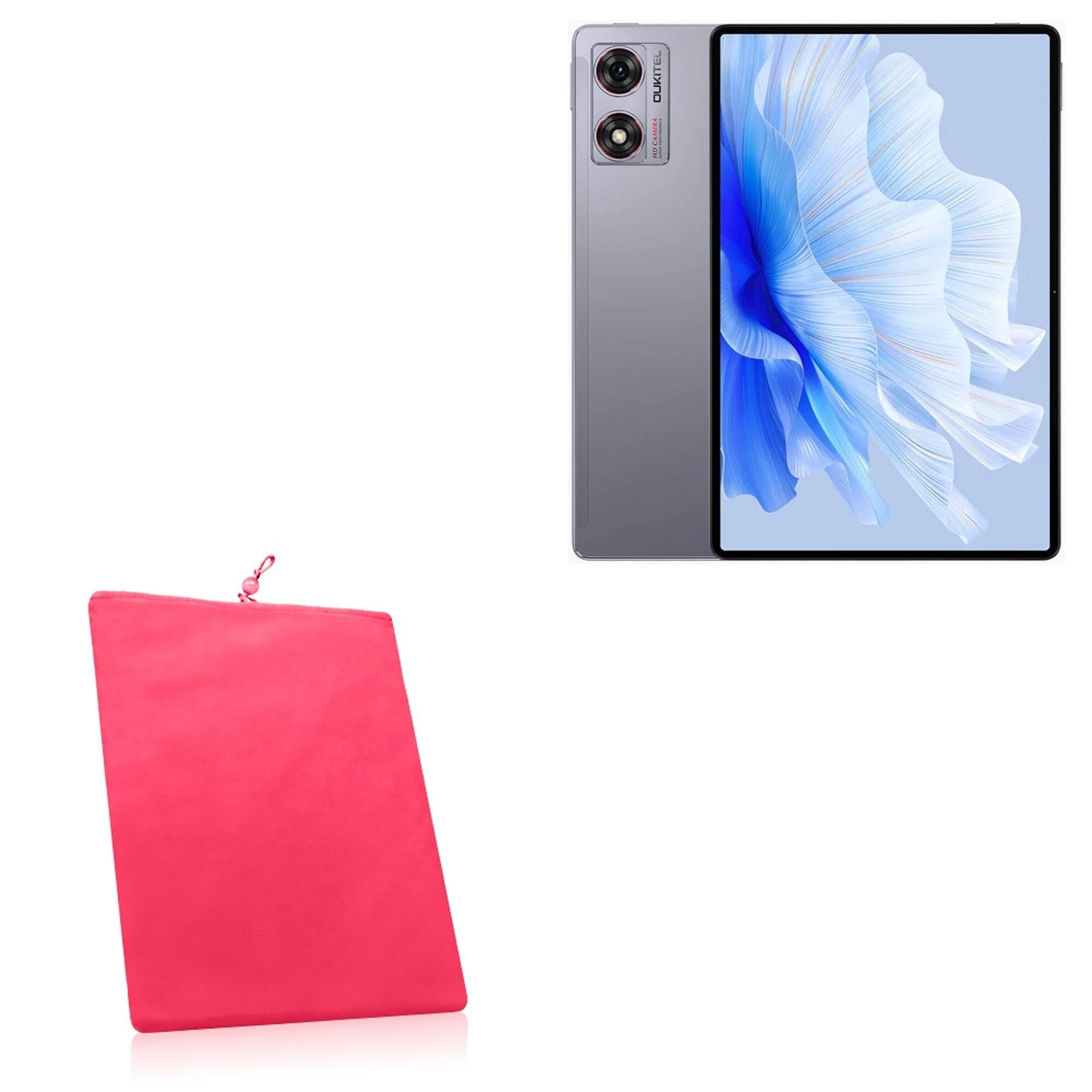 BoxWave Case Compatible with Oukitel OT8 - Velvet Pouch, Soft Velour Fabric Bag Sleeve with Drawstring - Cosmo Pink