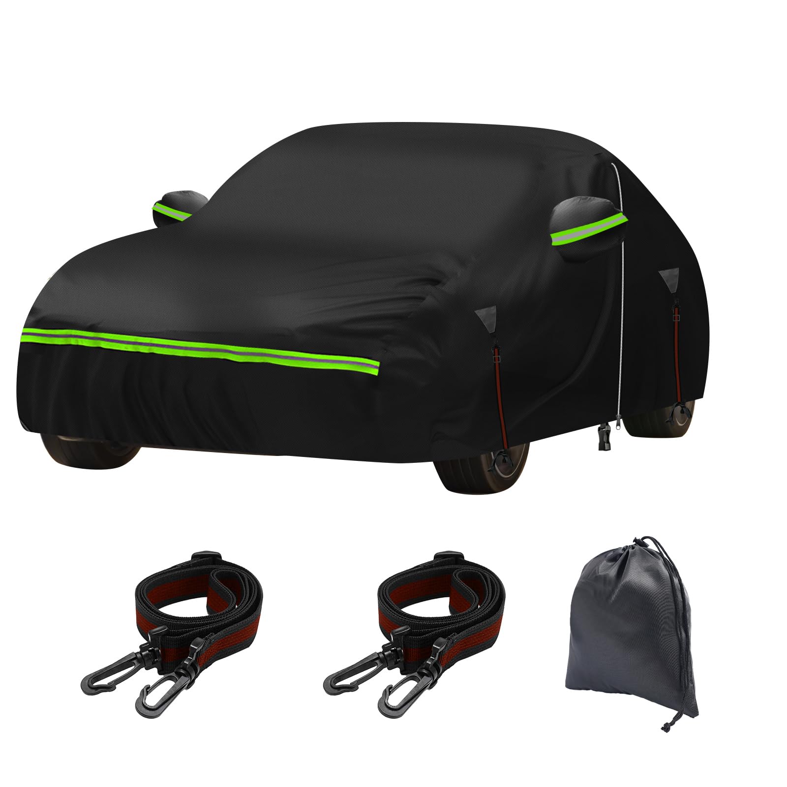 Housse de Voiture imperméable pour Mercedes Benz Classe A 2018-2025, 6 Couches, Protection Contre Le Soleil, la Pluie, Les UV, la poussière, avec Fermeture éclair de Porte, Sangle Coupe-Vent