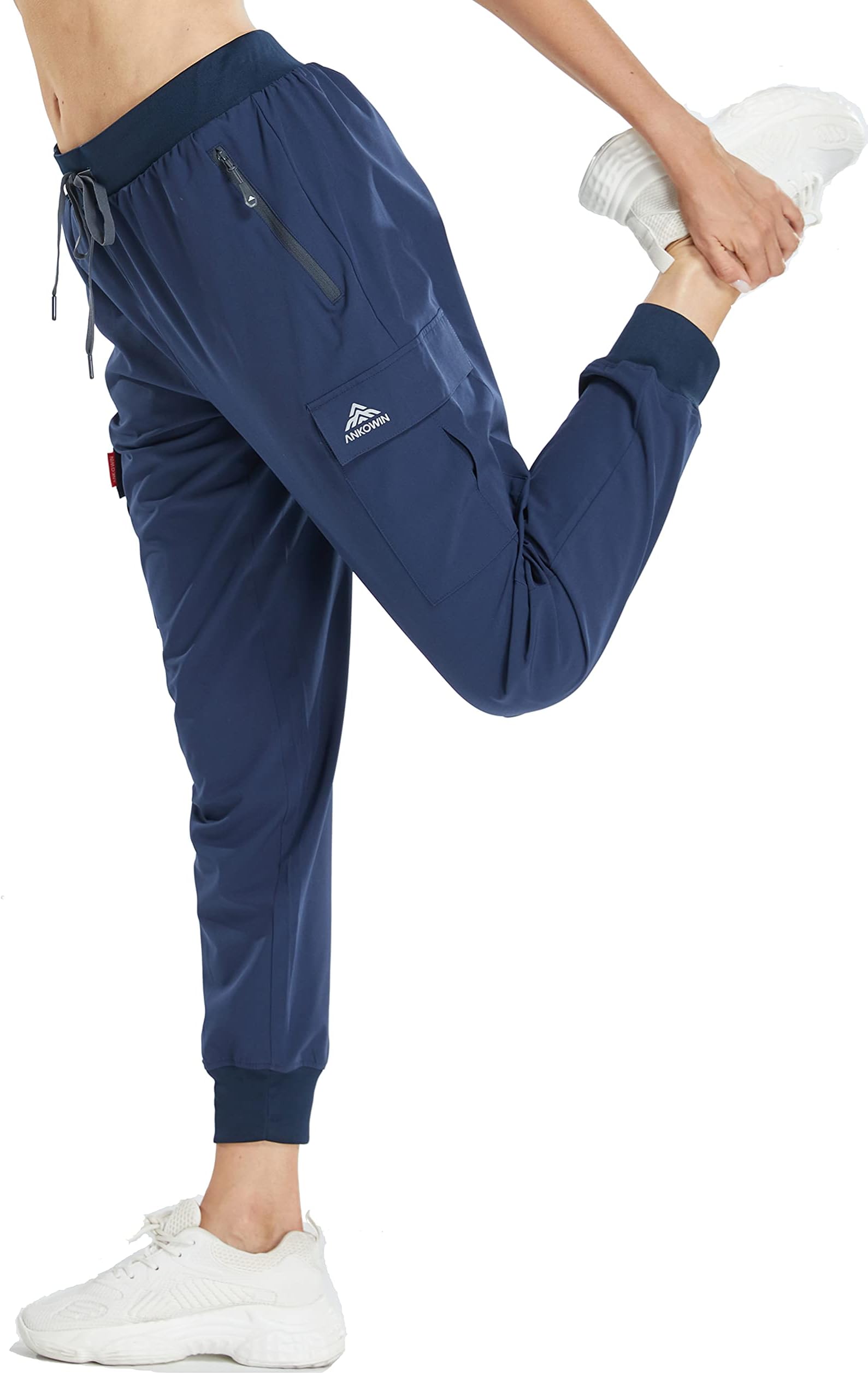 Women's Recycled Cargo Hiking Drawstring Running Jogger Lightweight Quick Dry Casual Track Pants Outdoor Workout