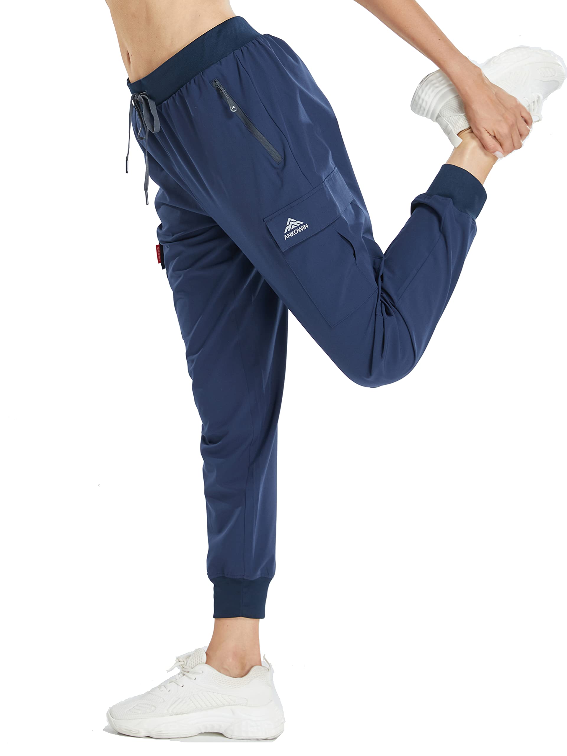 Women's Recycled Cargo Hiking Drawstring Running Jogger Lightweight Quick Dry Casual Track Pants Outdoor Workout