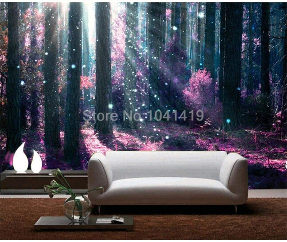 Papier peint décoration 3D WLLLO forêt luxueuse pour grand mur de séjour