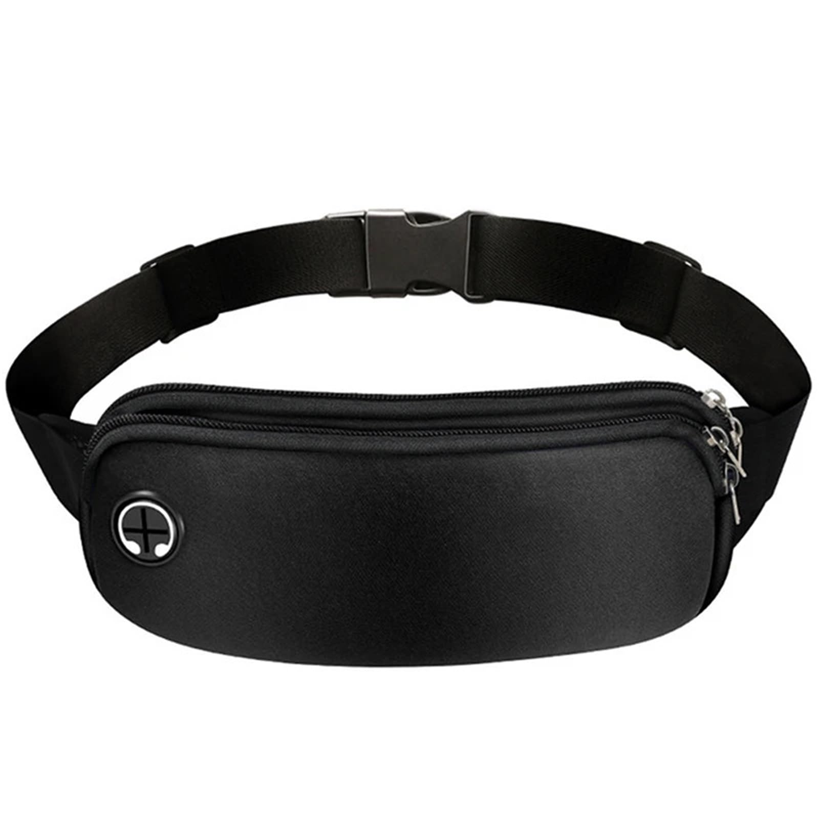 LaufgüRtel Männer und Frauen Laufen Taille Tasche Sport Handy Tasche wasserdichte Fitness Einstellbare Taille Tasche Marathon Ausrüstung Radfahren Tasche(Black)