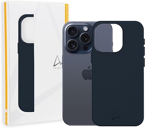 Armor Leather Magnetic Case for iPhone 15 Pro Max (Marine Blue)