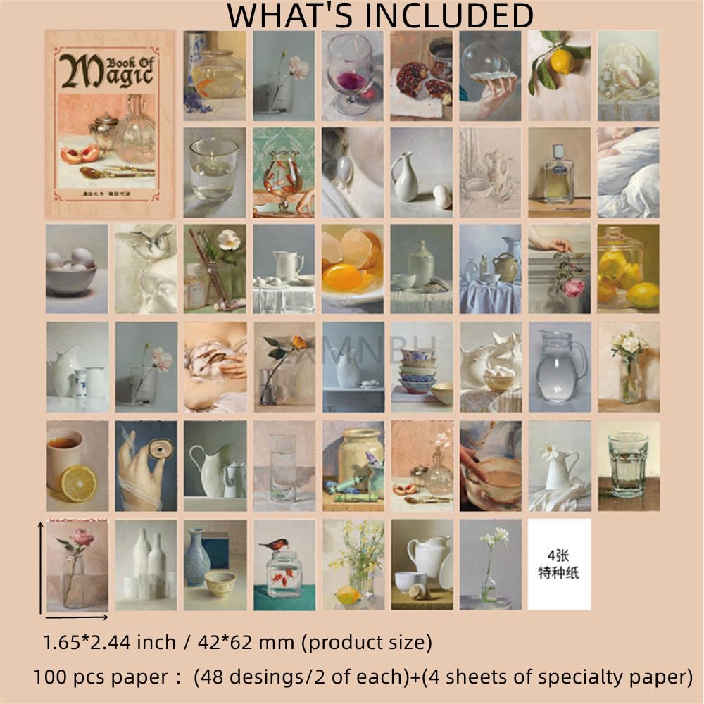 Kit de papel para álbumes de recortes, lindo collage de vida, planificador, materiales para adultos, suministros de decoración, 100 unidades/paquete