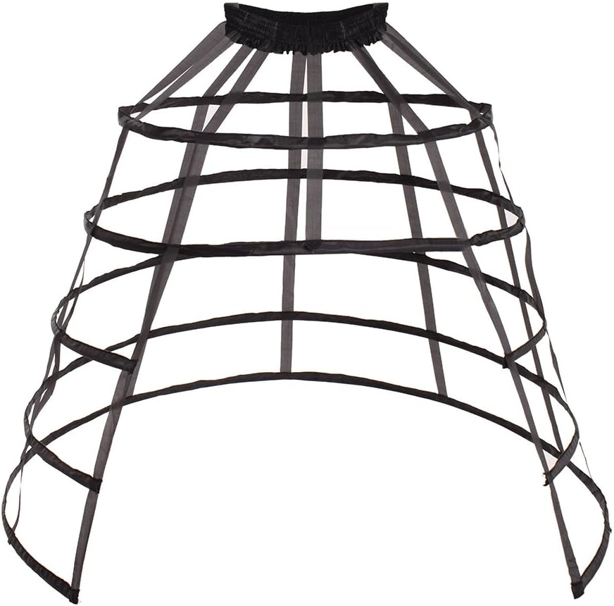 BPURB Pannier Petticoat Women Victorian Bustle Cages Hoop Skirt Cage Skirt