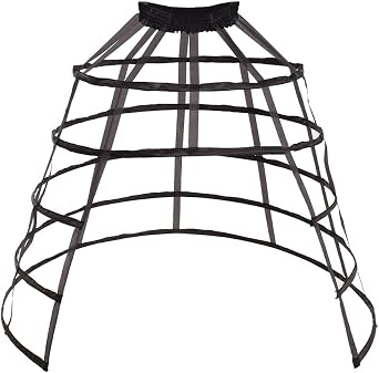 BPURB Pannier Petticoat Women Victorian Bustle Cages Hoop Skirt Cage Skirt for Women