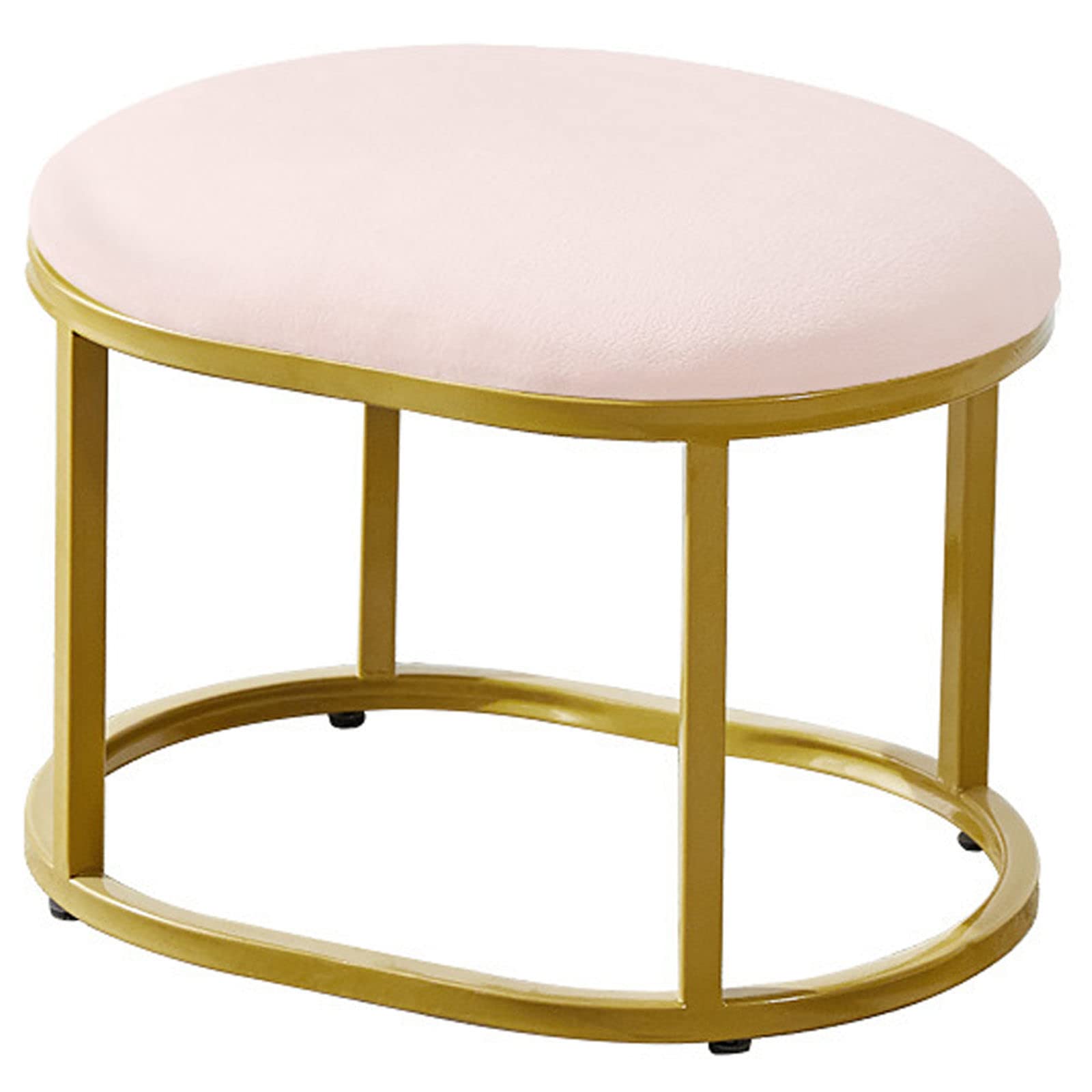 Banc ovale en flanelle grise de 80 cm pour entrée et bout de lit cocooning