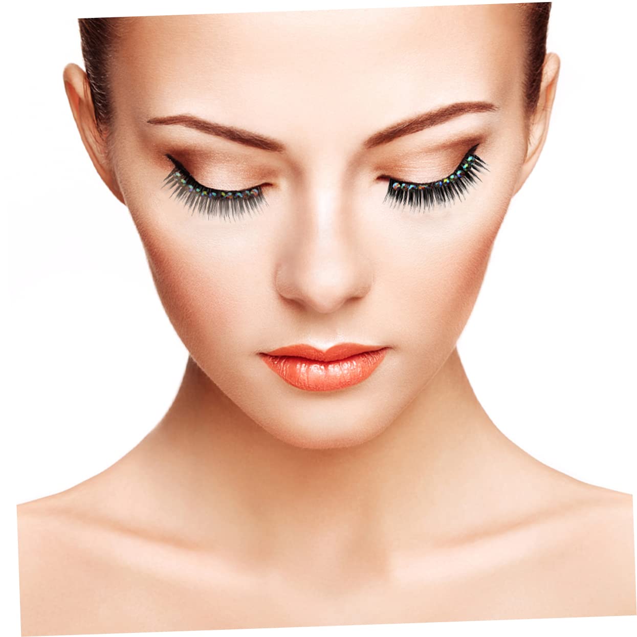 Beavorty 40paare Falsche Wimpern Für Dramatische Looks Glänzende Wimpern Für Cosplay Bühnenaufführungen Und Partys Wasserfest Einfach Zu Verwenden Natürlicher Effekt Mit Glitzer