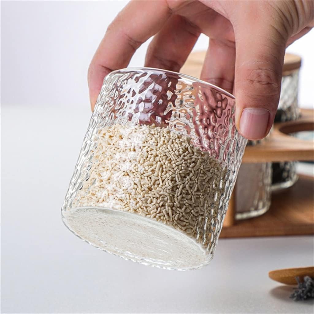 Seasoning Jar Sugar Bowl With Lid And Spoon Transparent Tube Salt Can
