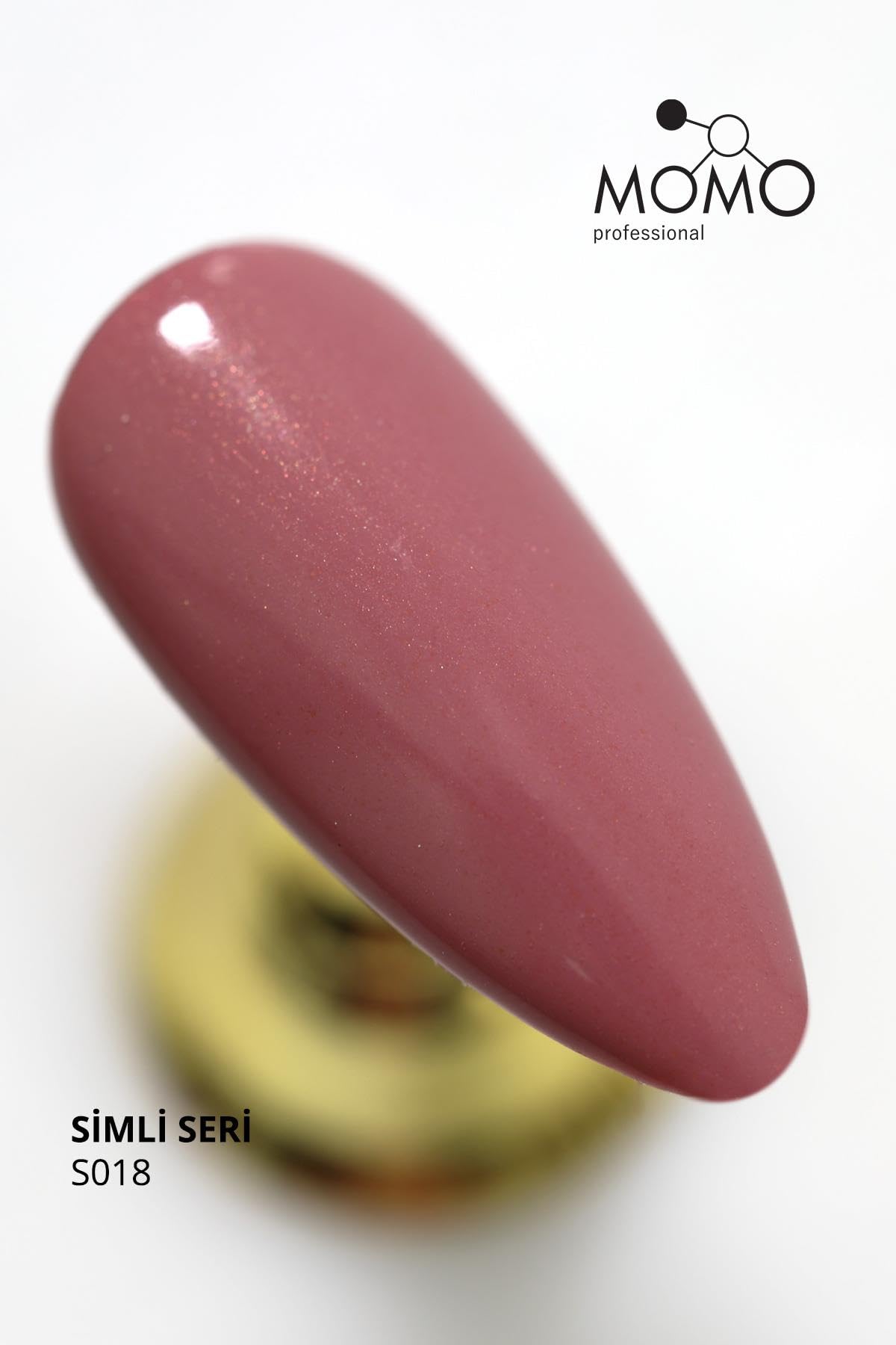 MOMO professional Kalıcı Oje S018 Simli Gül Kurusu 4 ml