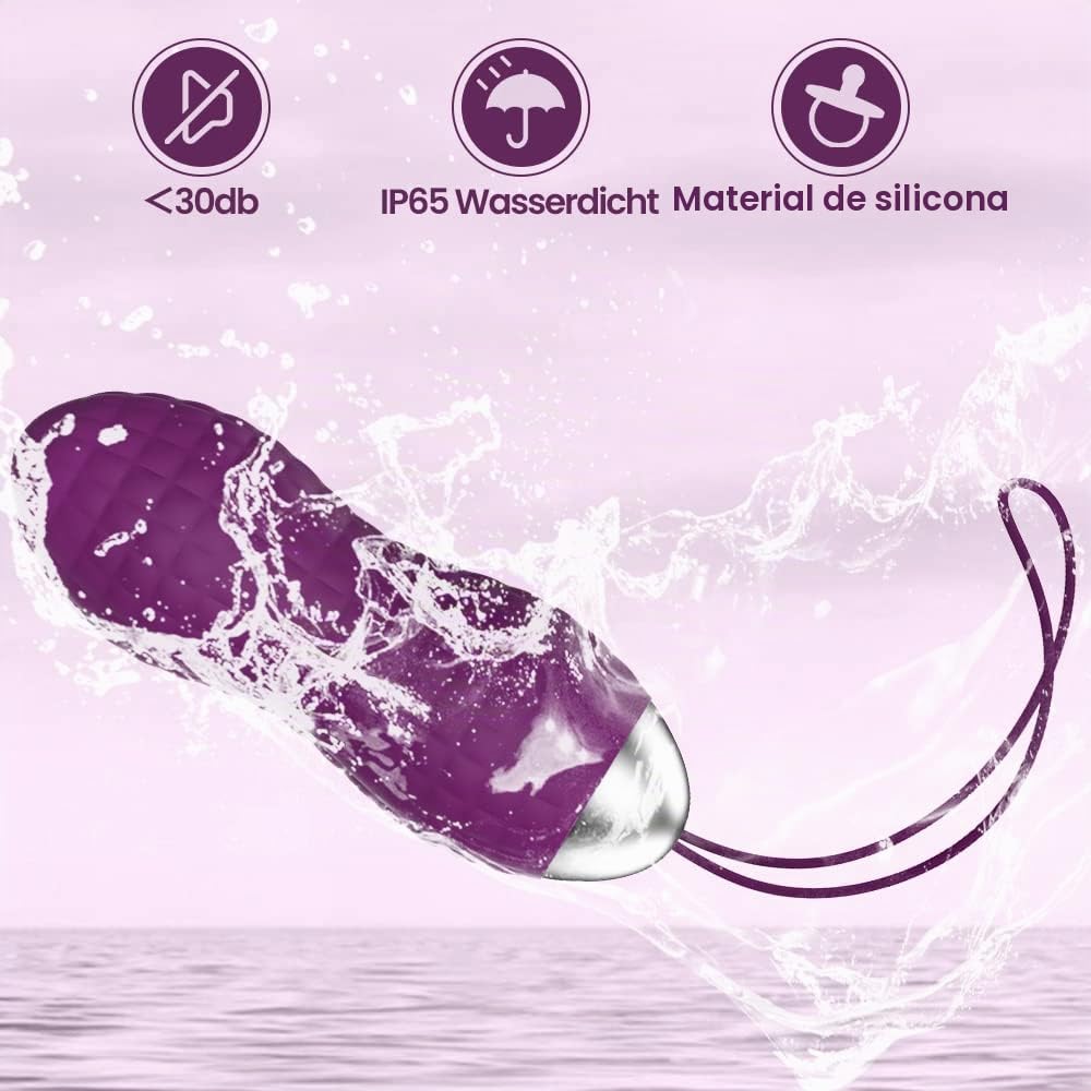 Amor bolas vibración, Allmay IPX7 vibratoren de Bullet al agua, punto G y clítoris Estimulación Bullet Vibrador con 10 m inalámbrica mando a distancia, 10 vibración