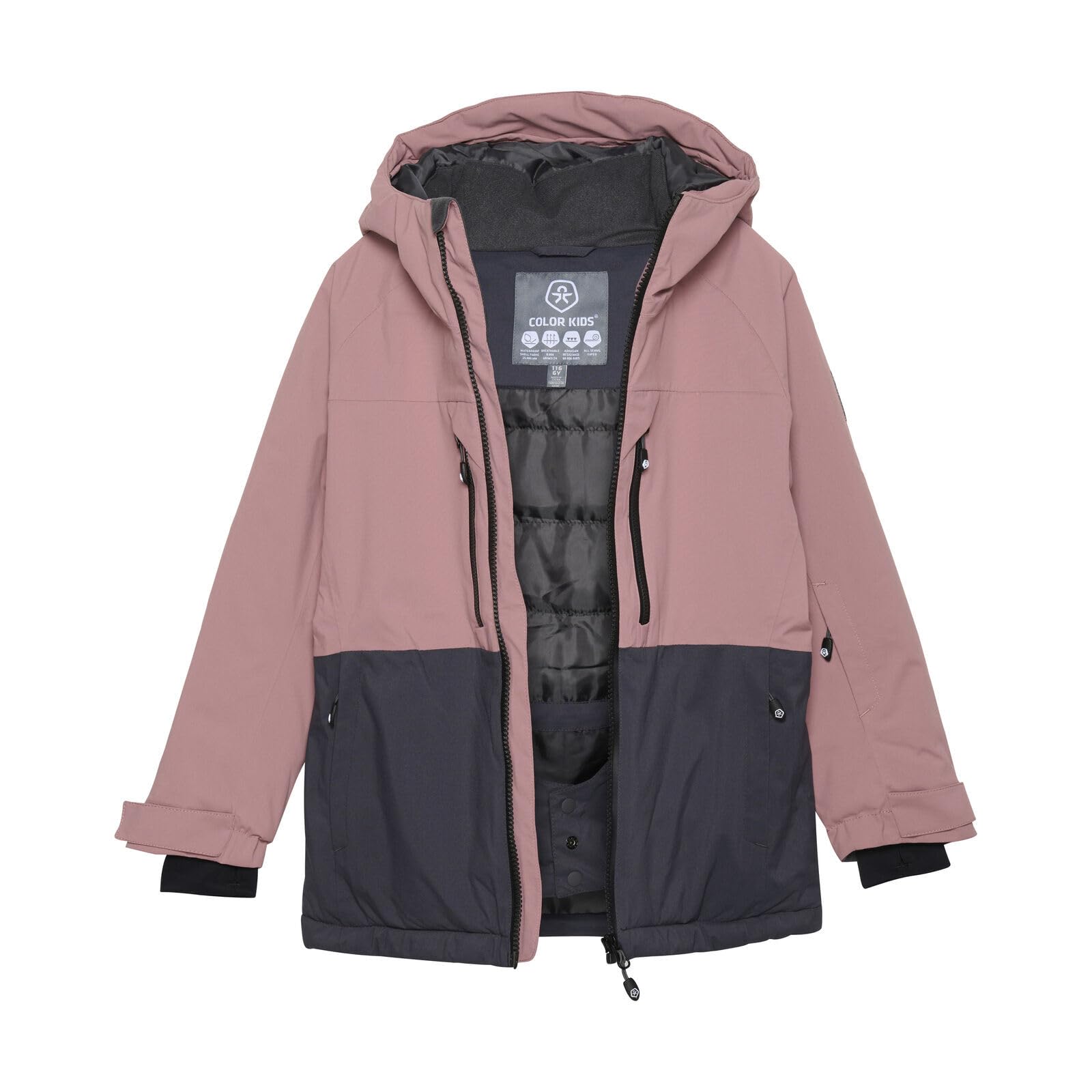 Color Kids Skijacke Colorblock burlwood 176