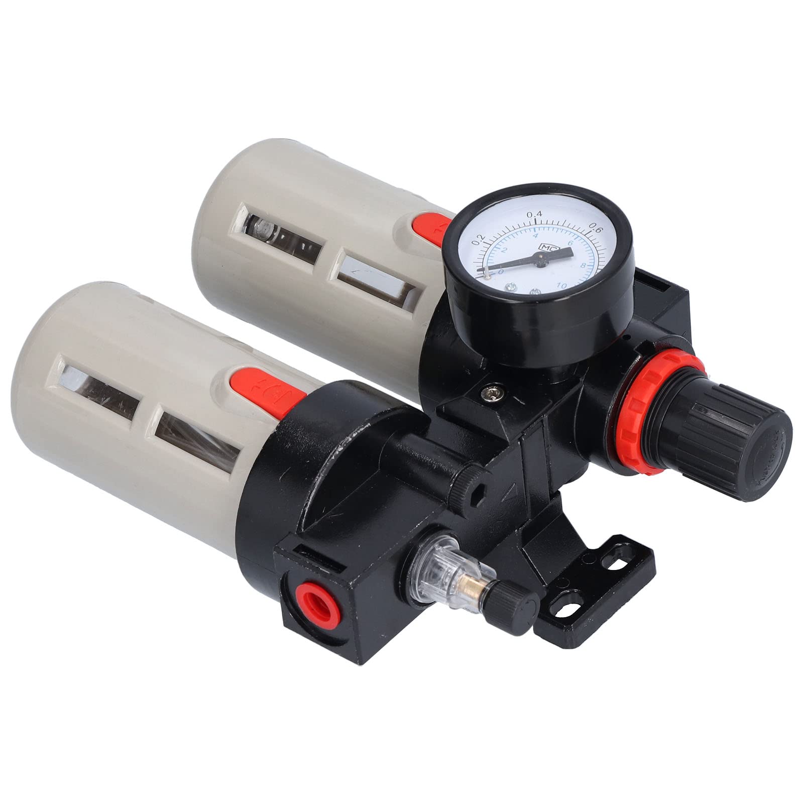 Regulador de Presión de Filtro de Aire Regulador de Filtro de Aire Comprimido de Aleación de Aluminio de 0,15 a 0,9 MPa con Indicador de Separación de Agua y Aceite para Equipos de (BFC2000)