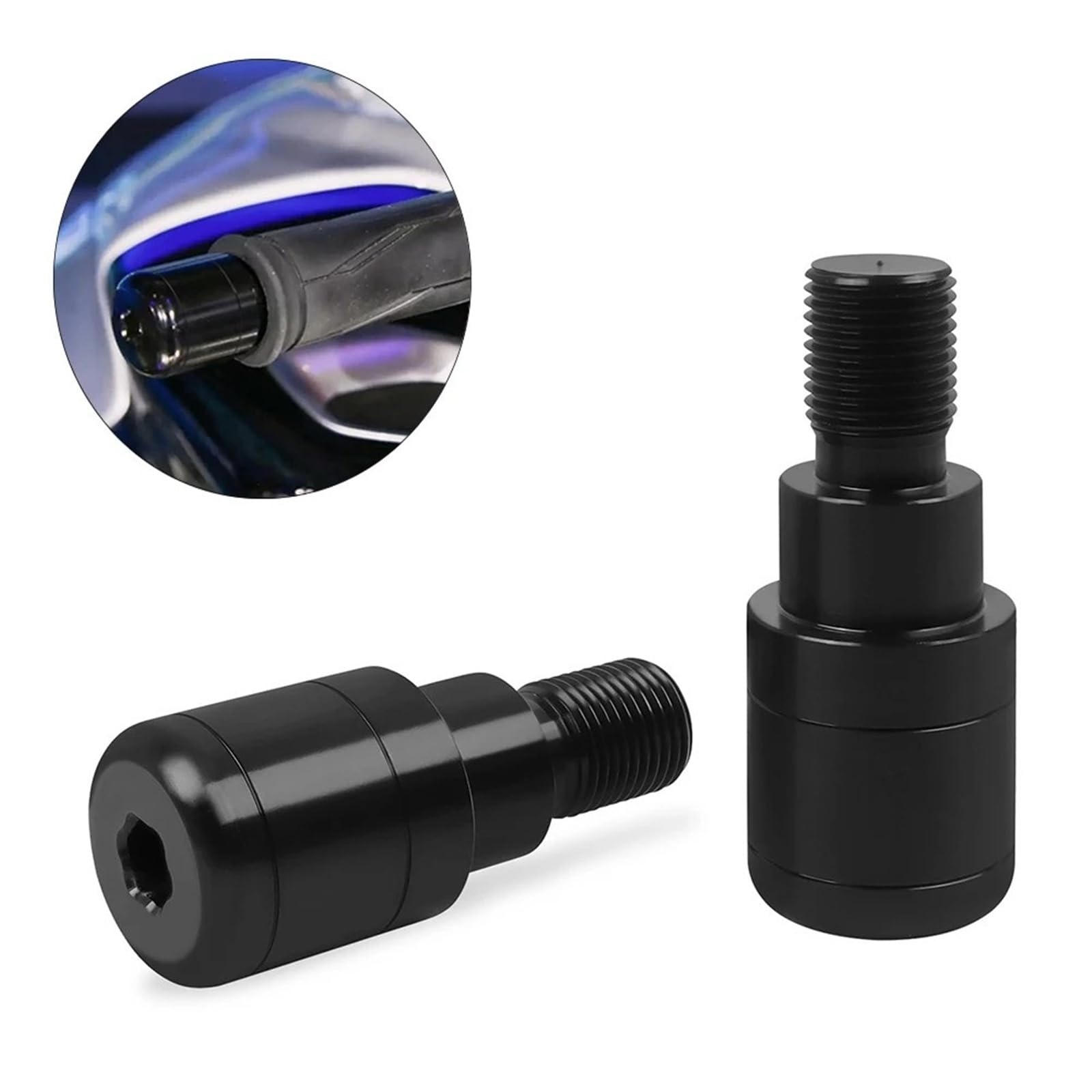 Extremos de Agarre Tapas Tapones De Extremo para Puños De Manillar De Motocicleta, Deslizadores De Contrapesos para Ya&ma&ha para MT09, FZ09, MT-10, FZ10, SP, XSR900, TMAX500