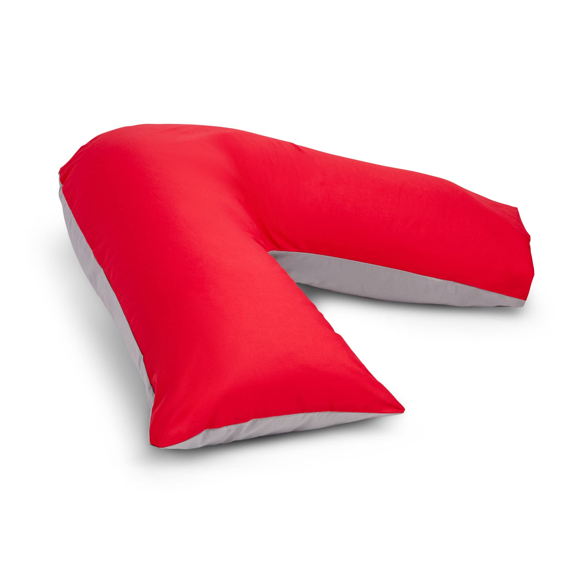 CnA Stores Orthopaedic V-Shaped Pillow Extra Cushioning Support For Head, Neck & Back (Grey, V-pillow With Cover) — view 25