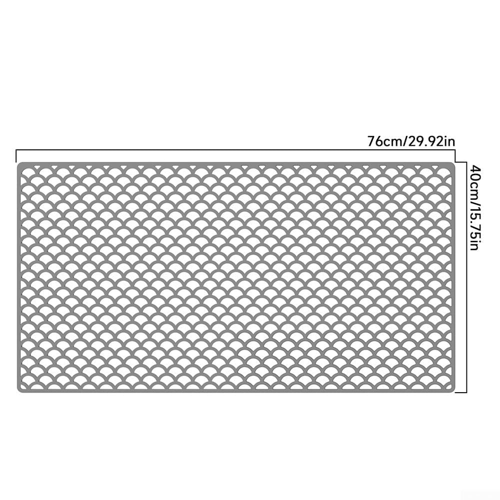 Sile Spülbeckenmatte, 70 x 40 cm, hitzebeständig, rutschfest, schützt Geschirr und Sünde, multifunktional, für Küche, passend für Edelstahl Sin (Schwarz/Grau/Weiß)