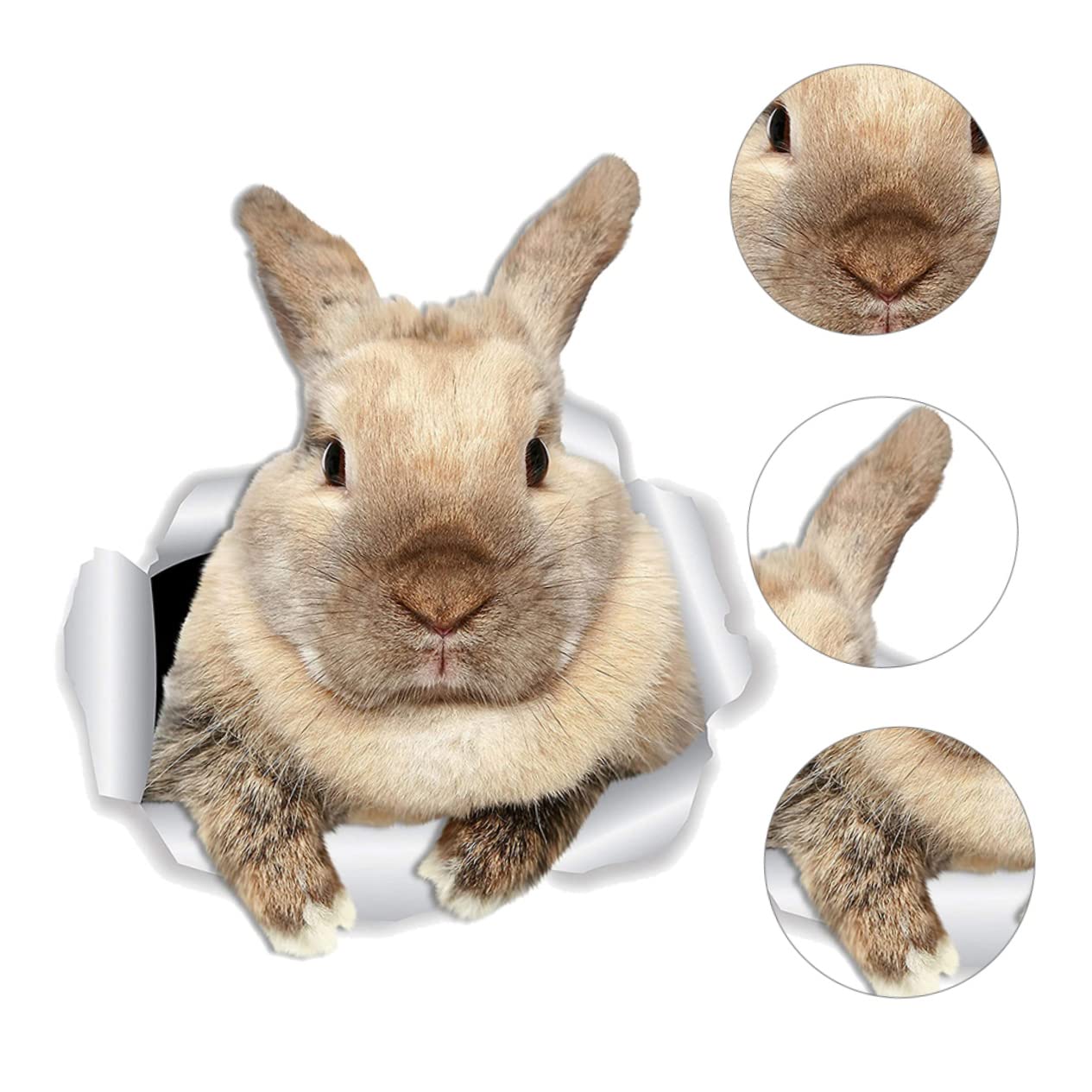 TOYANDONA 3hojas Pegatina De Pared De Conejo Adorable Decoración Infantil Autoadhesiva Para Habitaciones Fácil De Usar y Reutilizable Accesorios De Casa Para Estilo Refrescante y