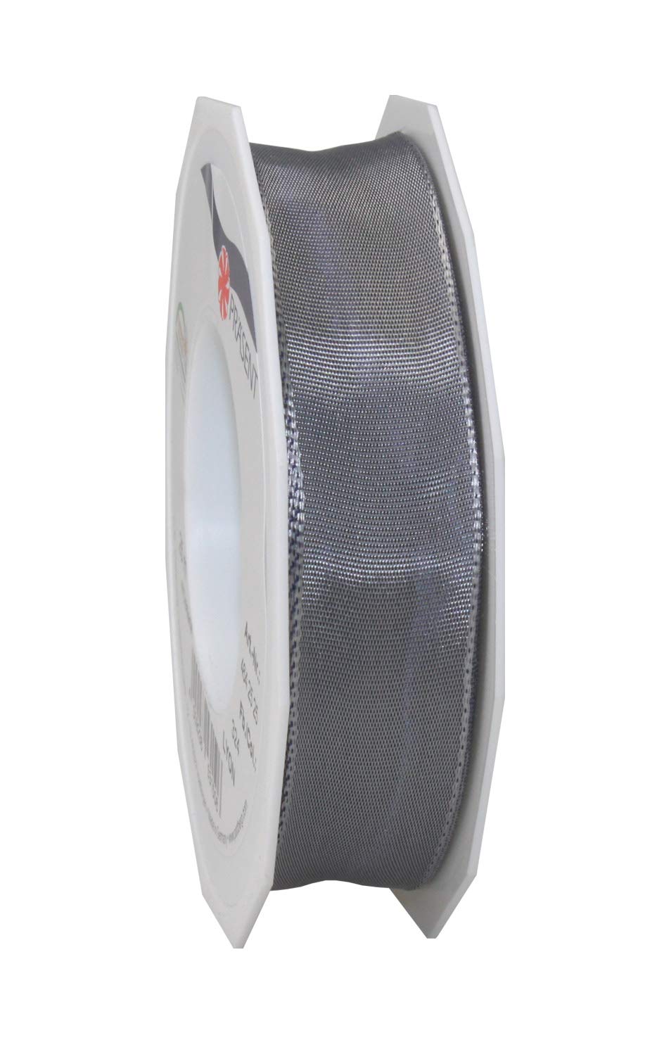 Präsent - Lyon Wired Taffeta Ribbon Schist 25 mm Width, 25 m Length, Purple, 25 mm - 25 m