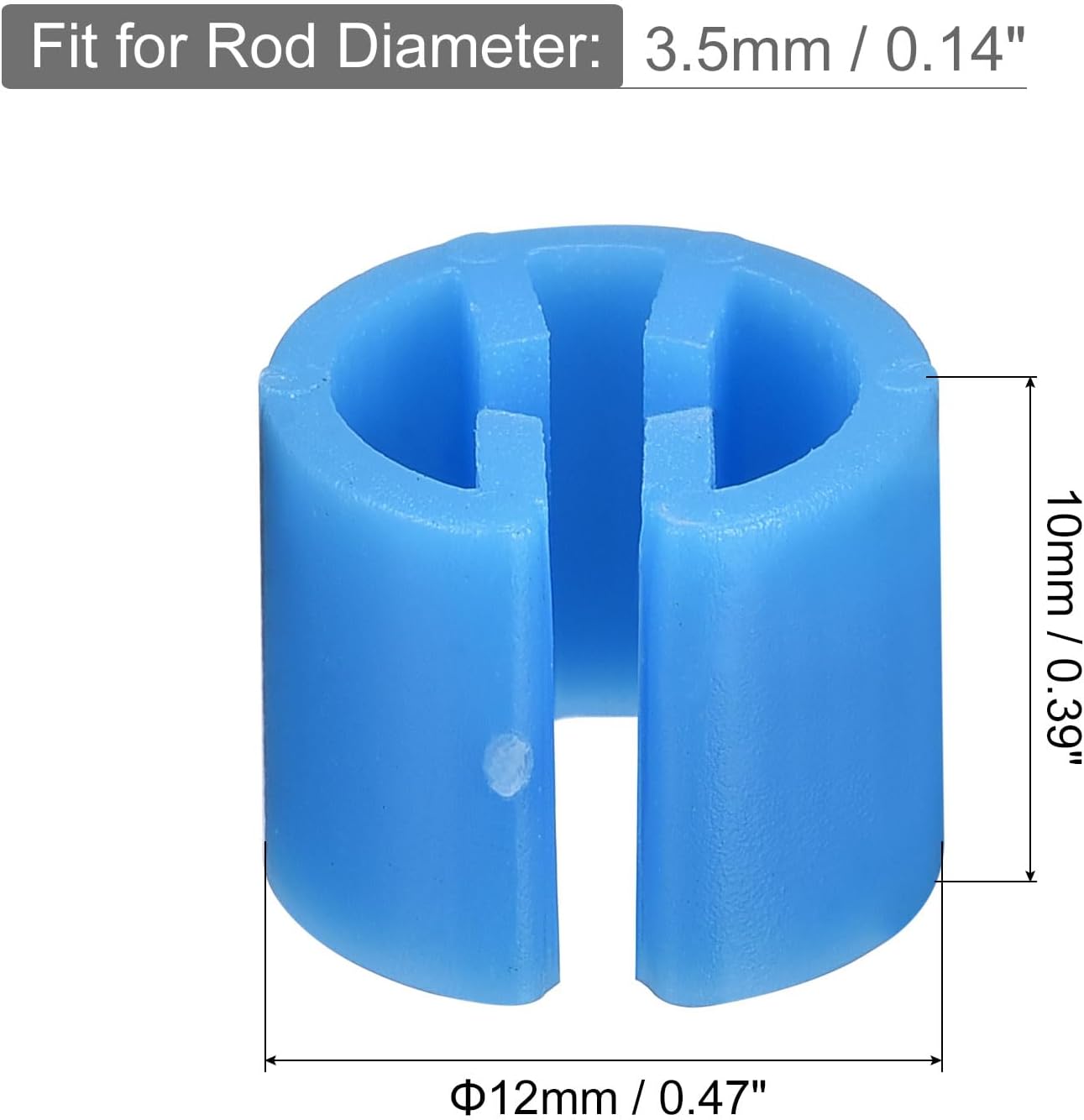 MECCANIXITY Clothes Hanger Marker Blank Fit 3.5mm Rod for Garment Color Coding Blue Count 100