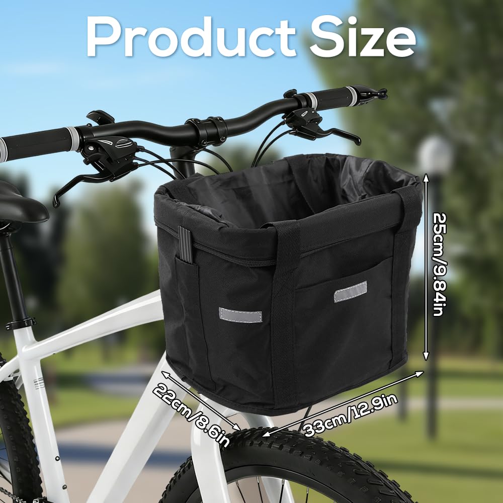 Cestino Bicicletta Anteriore, SGZIOO Cestino per Bicicletta Anteriore, Cestino Anteriore Bici Staccabile, Cestino Anteriore per Bici per Animali Domestici, Shopping, Pendolari, Campeggio e Outdoor