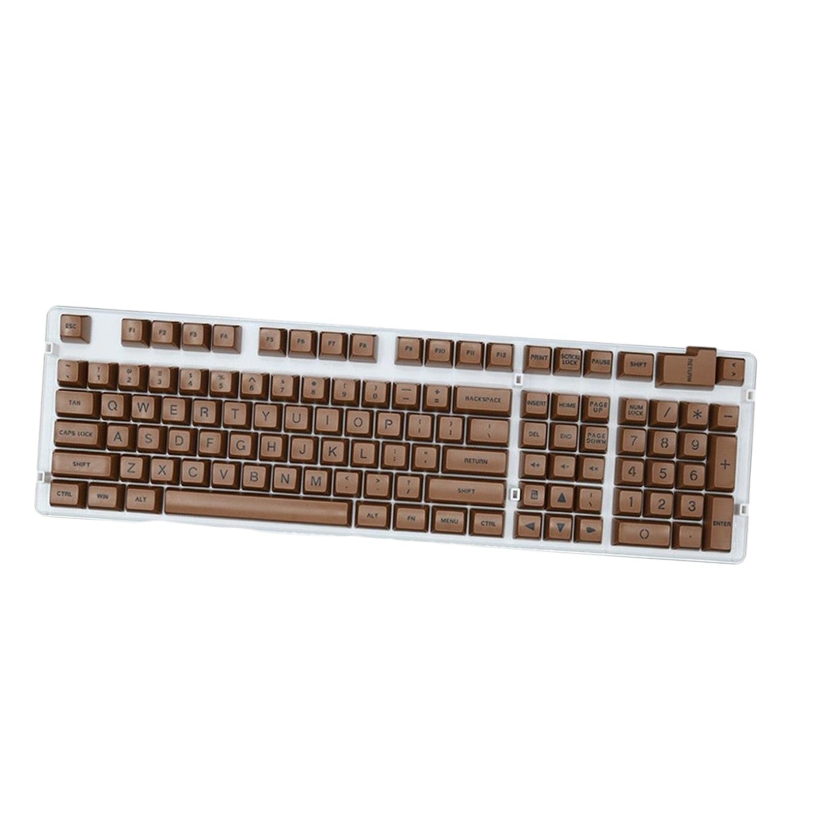 SA Profile 108 Keys Set Keycaps for Mechanical Keyboard Brown Black Letters-image-41