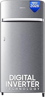 Samsung 189 L, 4 Star, Digital Inverter, Direct-Cool Single Door Refrigerator (RR21H2G24S8/HL, Silver, Elegant Inox, Single Touch Defrost, 2026 Model)