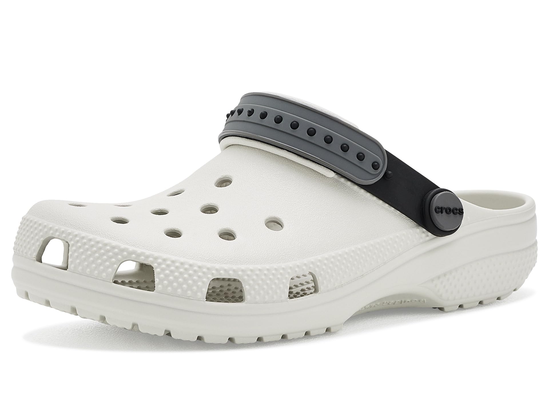 Crocs Kids Unisex Classic Snap Back Strap Clog (Little Kid/Big Kid) Glow Grey/Snapback Strap 12 Little Kid Medium