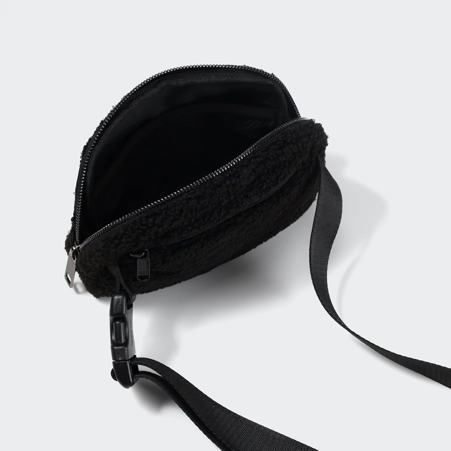 Pander Fanny pack Everywhere Fleece Belt Bag for Women and Men with Adjustable strap Belt, 1L. (Black) - Image 6